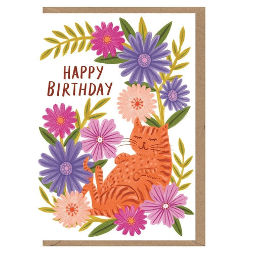 Birthday Card - Bonbi Forest Cat