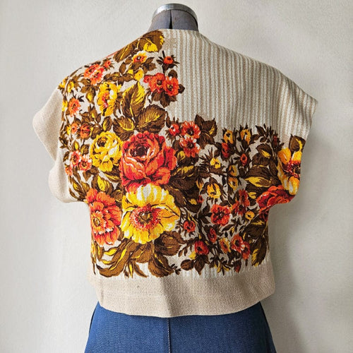 Vintage Fabric Mini Bolero Jest No 5 One of a kind