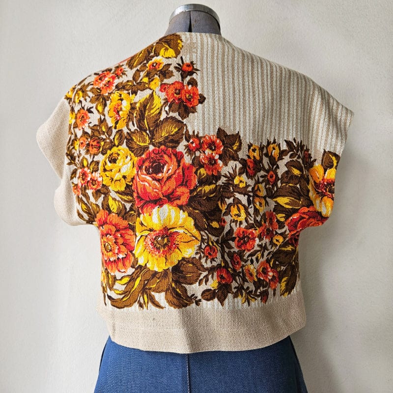 Vintage Fabric Mini Bolero Jest No 5 One of a kind