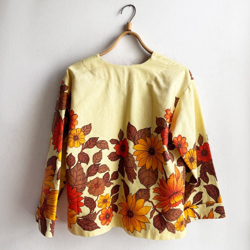 Dragstar Vintage Fabric Boxy Jacket No.5 Bold Floral 70s Cotton