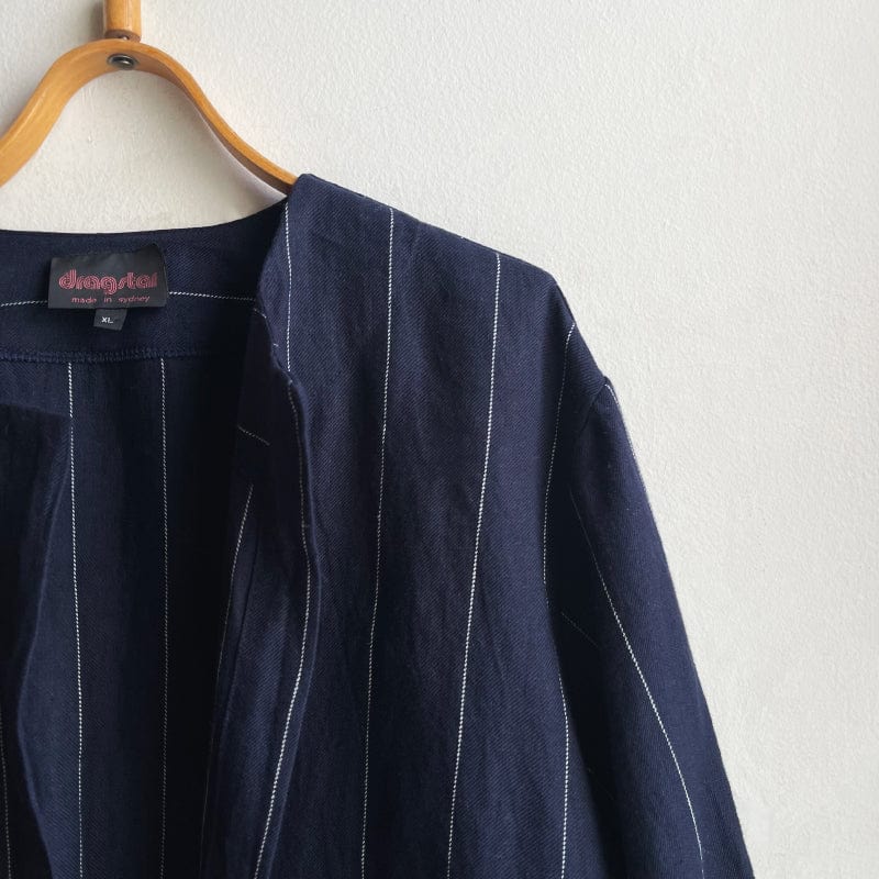 Dragstar Vintage Fabric Boxy Jacket No.7 Workwear Pin Stripe