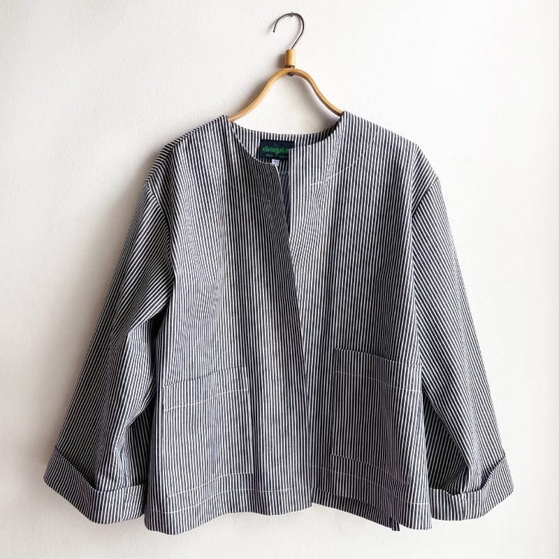 Boxy Jacket Stripe Denim