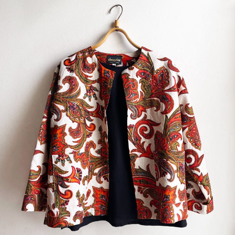 Dragstar Vintage Fabric Boxy Jacket Stunning Paisley Floral
