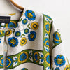 Dragstar Vintage Fabric Boxy Jacket Geometric Floral Cool Colours
