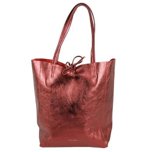 Maison Fanli Large Tote - Metallic Bordeaux