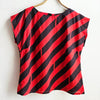 Dragstar Bateau Top Diagonal Printed Cotton Red