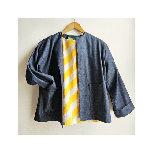 Boxy Jacket Light Weight Denim