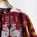 Dragstar Vintage Fabric Ikat Burgundy and Mustard Boxy Jacket