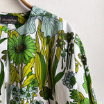 Dragstar Vintage Fabric Green Florist 70s Cotton Boxy Jacket