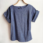 The Right Box Top Denim Look Cotton