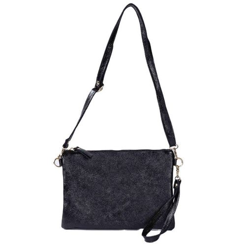 Maison Fanli Leather Crossbody/Clutch Bag - Midnight