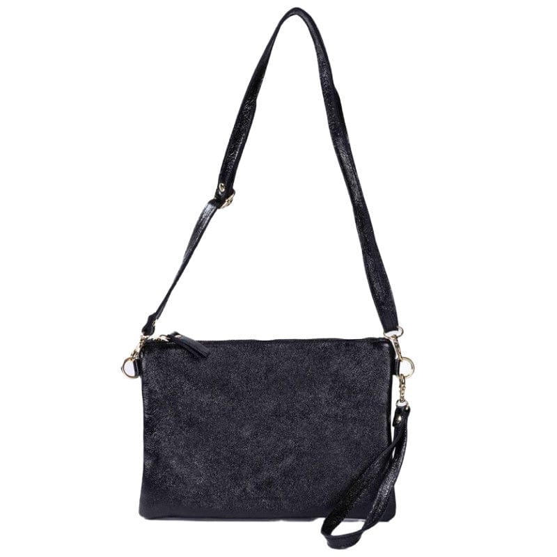 Maison Fanli Leather Crossbody/Clutch Bag - Midnight
