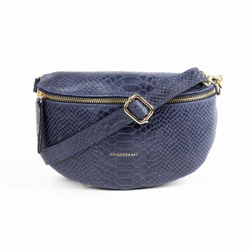 Maison Fanli Bum Bag - Snake Navy