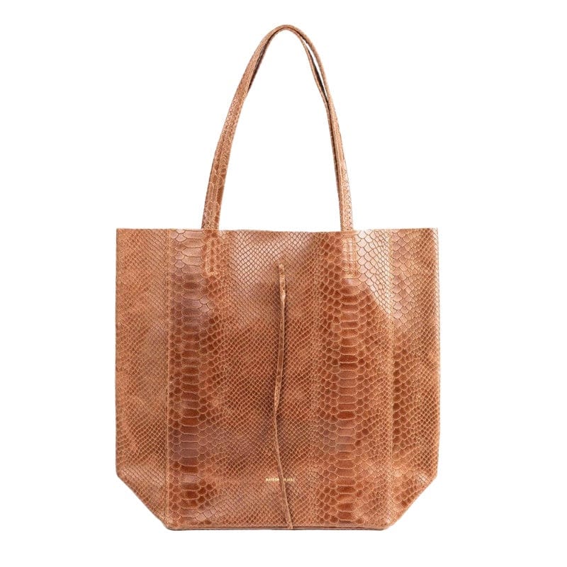 Maison Fanli Large Tote Bag - Snake Camel