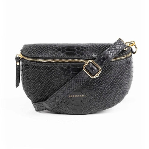 Maison Fanli Bum Bag - Snake Black