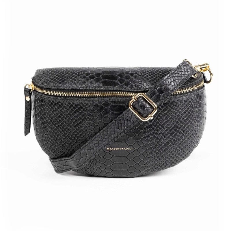 Maison Fanli Bum Bag - Snake Black