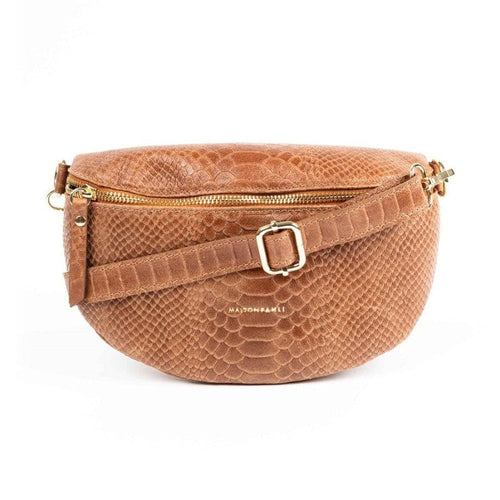 Maison Fanli Bum Bag - Snake Camel
