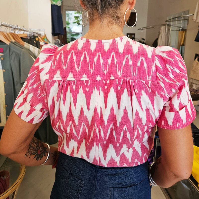 Todays the Day Shirt Red Cream IKAT