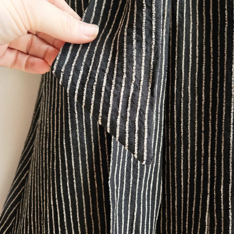 Favourite Dress Black with Textured Stripe
