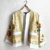 Dragstar Vintage Fabric Boxy Jacket No.2 Mustard Roses - Medium