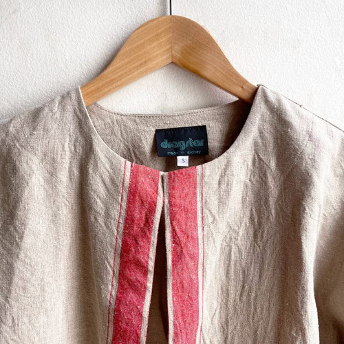 Vintage French Linen Boxy Jacket