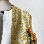 Dragstar Vintage Fabric Boxy Jacket No.2 Mustard Roses - Medium