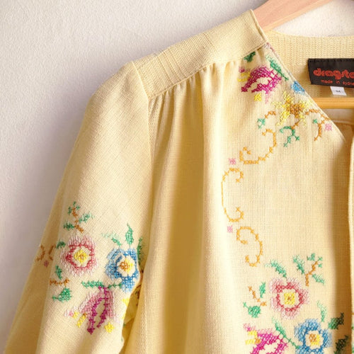 Bolero Yellow Embroidered Floral M/12 (ONE OFF)