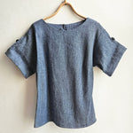 The Right Box Top Denim Look Cotton