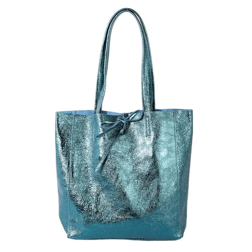 Maison Fanli Large Tote - Metallic Emerald