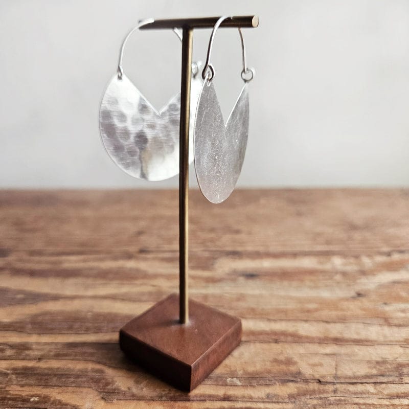 Unity Sliced Hoop Earrings - Silver