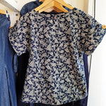 The Right Box Top Floral Indigo Cotton