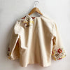Vintage Boxy Jacket Small Camel Embroidered