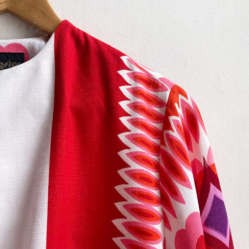 Vintage Boxy Jacket Small 70 Scandi Reds one off