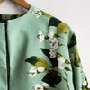 Vintage Fabric Boxy Jacket Medium Sage with Lilies
