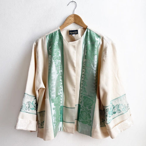 Vintage Fabric Boxy Jacket  X LARGE Stunning Damask