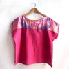 Two Tone Vintage Silk Top Medium Pinks