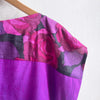 Two Tone Vintage Silk Top XSMALL Roses Purple 3