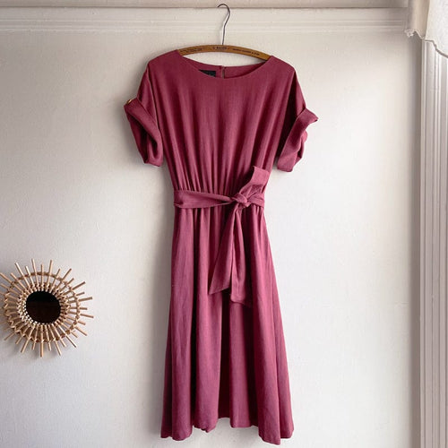 Dragstar Favourite Frock - Plum Linen Blend