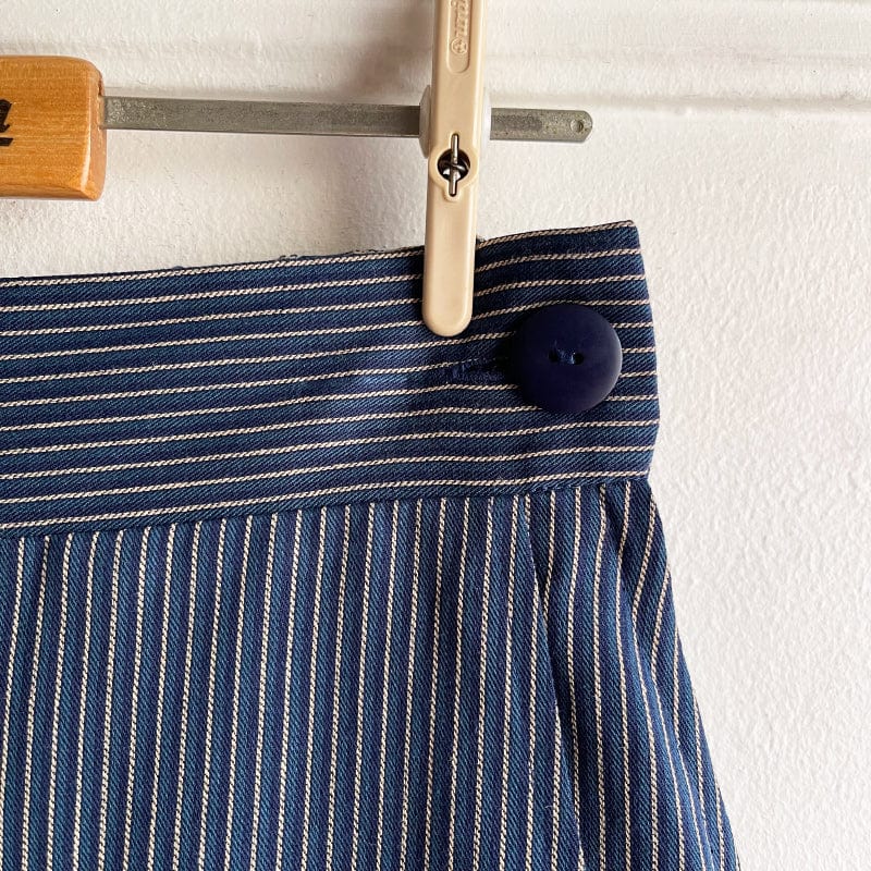 Jants Pants Navy Cotton Pin Stripe