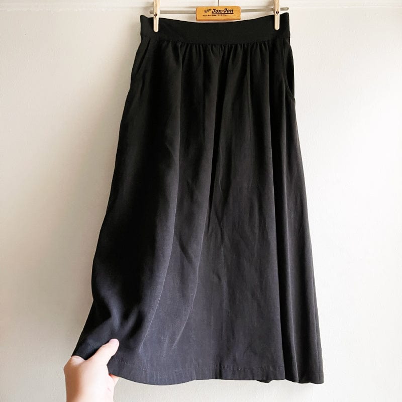 Miranda Middie Skirt - Black Tencel