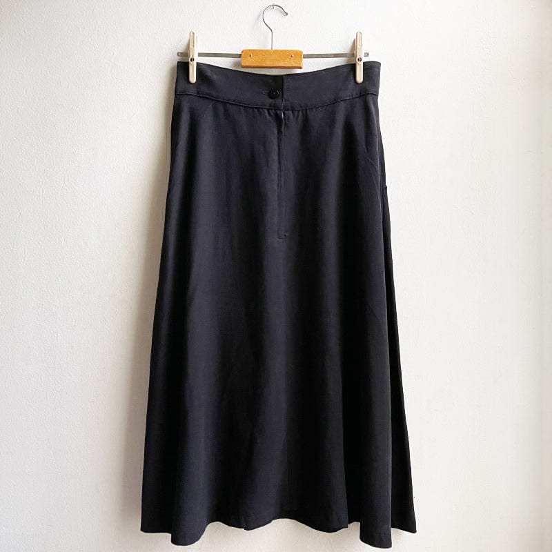 Miranda Middie Skirt - Black Tencel