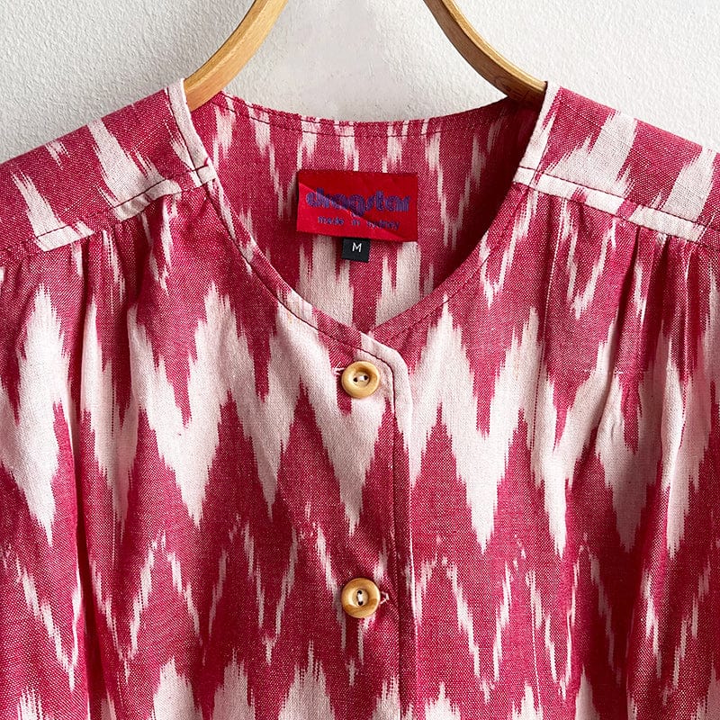 Todays the Day Shirt Red Cream IKAT