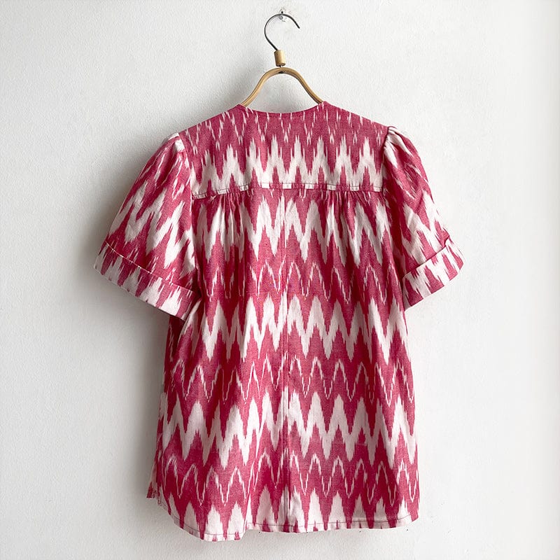 Todays the Day Shirt Red Cream IKAT