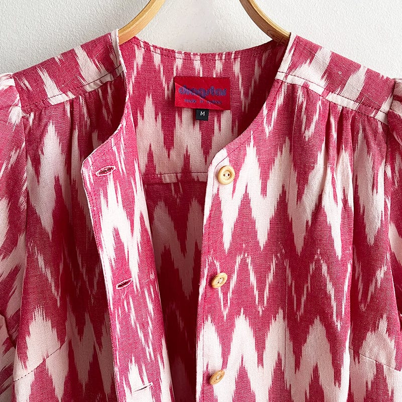 Todays the Day Shirt Red Cream IKAT