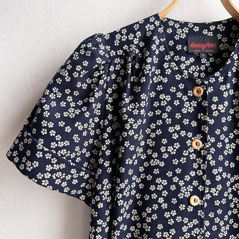 Todays the Day Shirt Indigo Flowers