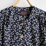 Todays the Day Shirt Indigo Flowers