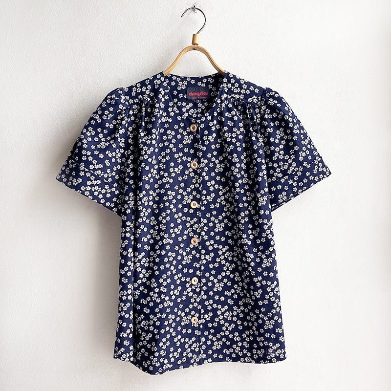 Todays the Day Shirt Indigo Flowers