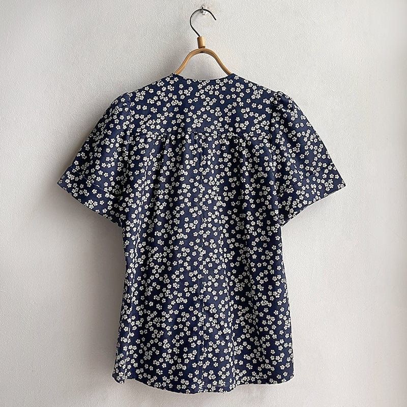 Todays the Day Shirt Indigo Flowers