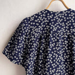 Todays the Day Shirt Indigo Flowers