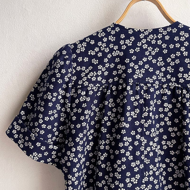 Todays the Day Shirt Indigo Flowers